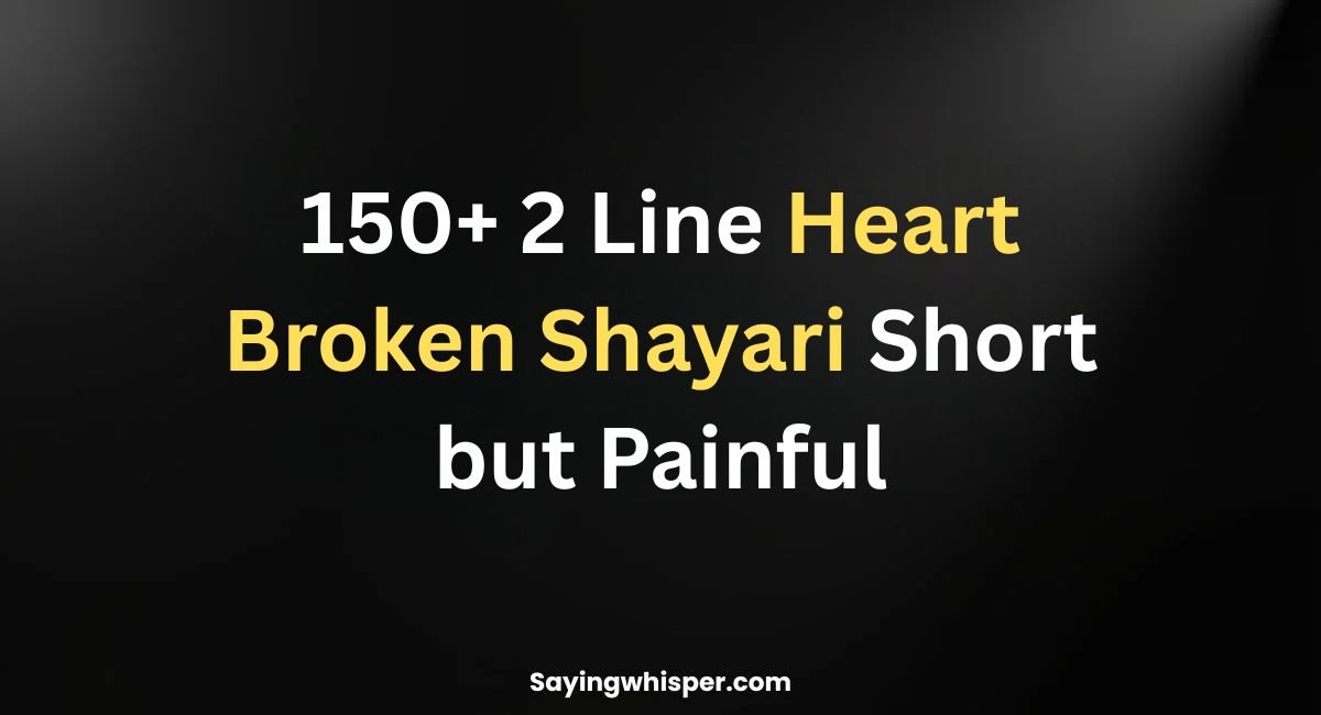 2 Line Heart Broken Shayari  Short but Painful