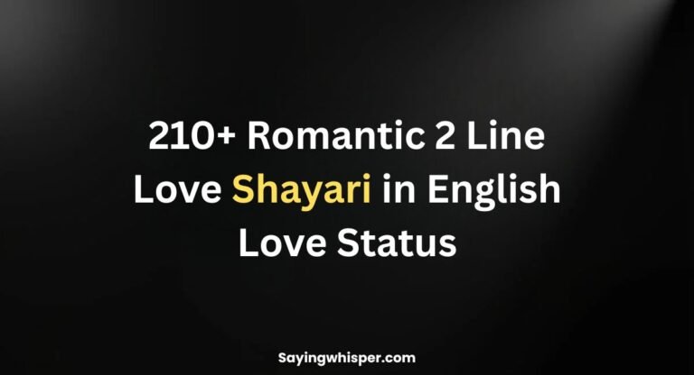 210+ Romantic 2 Line Love Shayari in English | Love Status