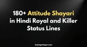 Attitude Shayari in Hindi Royal and Killer Status Lines