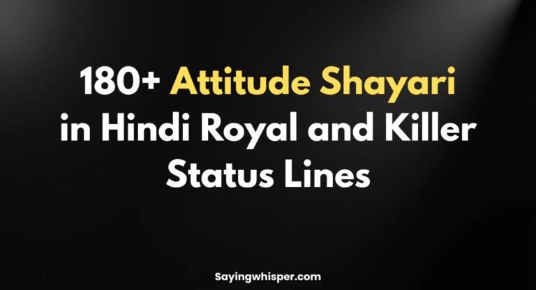 Attitude Shayari in Hindi Royal and Killer Status Lines