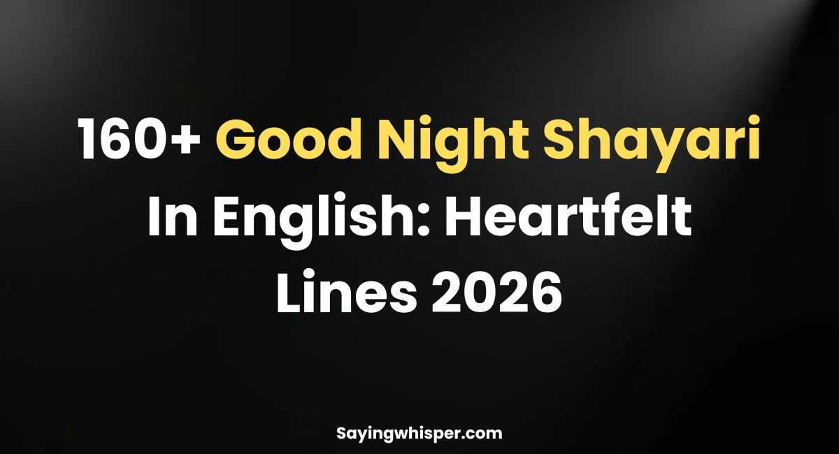 Good Night Shayari In English: Heartfelt Lines 2026