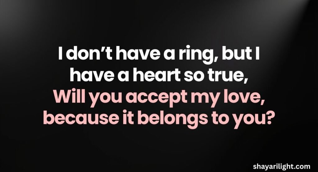Heart Touching Propose Day Shayari