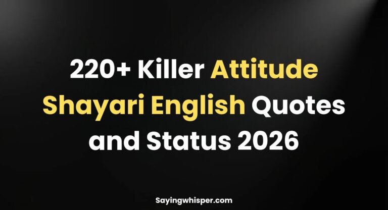 Killer Attitude Shayari English Quotes and Status 2026
