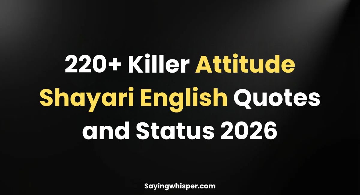 Killer Attitude Shayari English Quotes and Status 2026