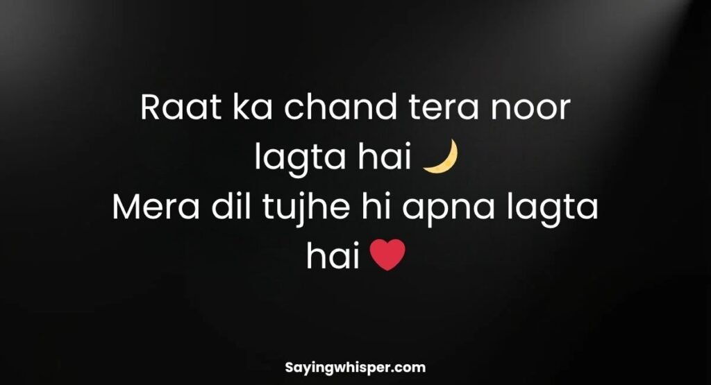 Moon Night Shayari In English