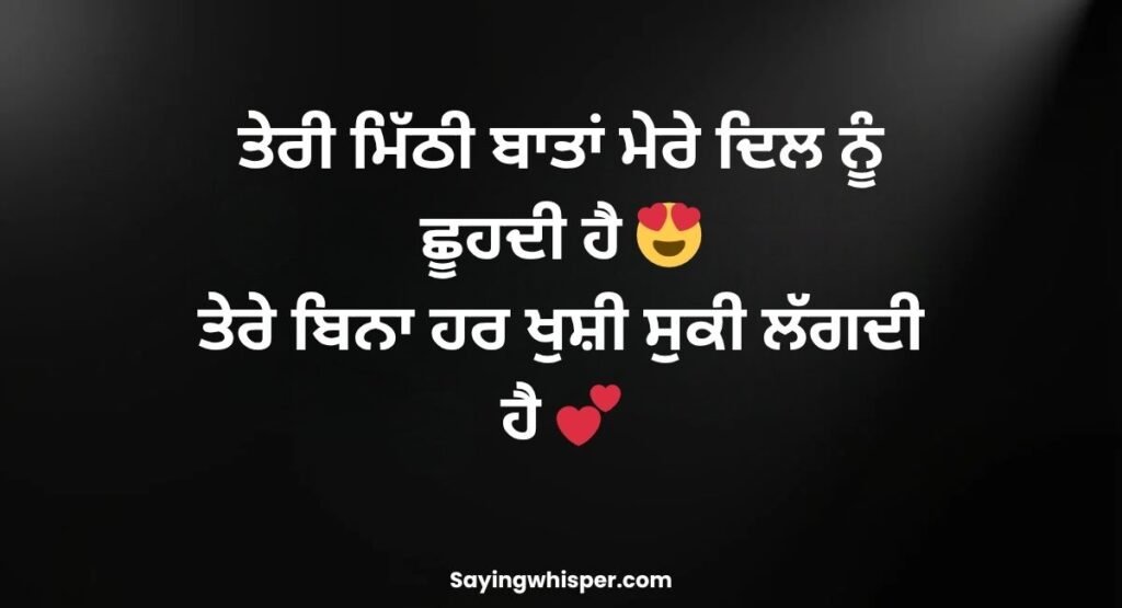 Punjabi Love Shayari 2 Line