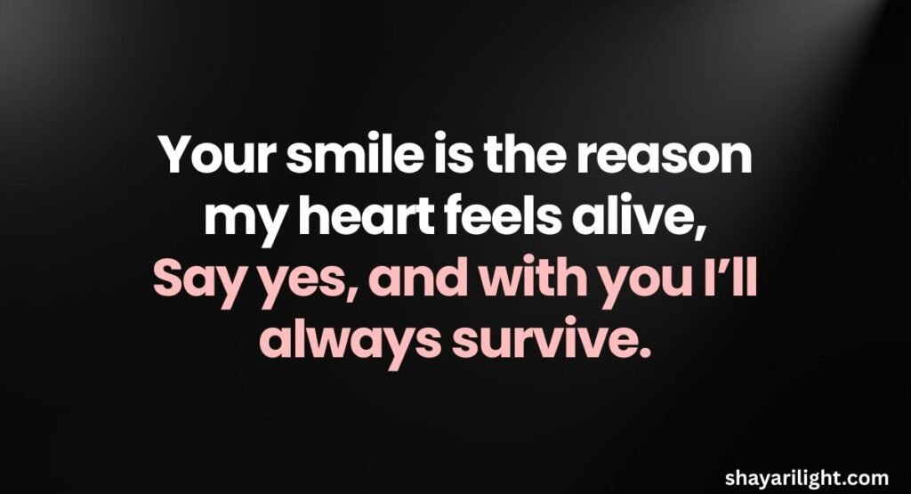 Romantic 2 Line Propose Shayari in English