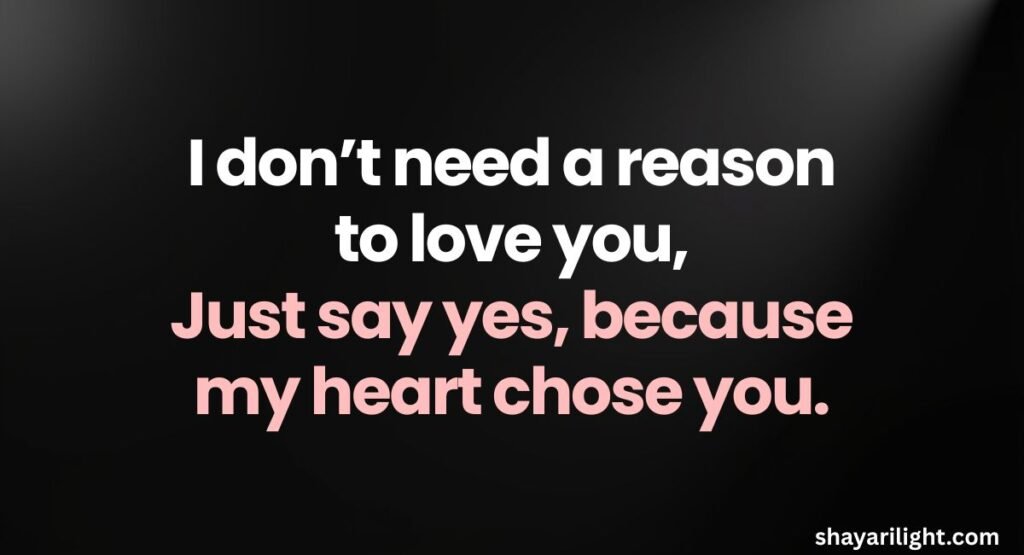 Short and Sweet Propose Shayari in English for GF