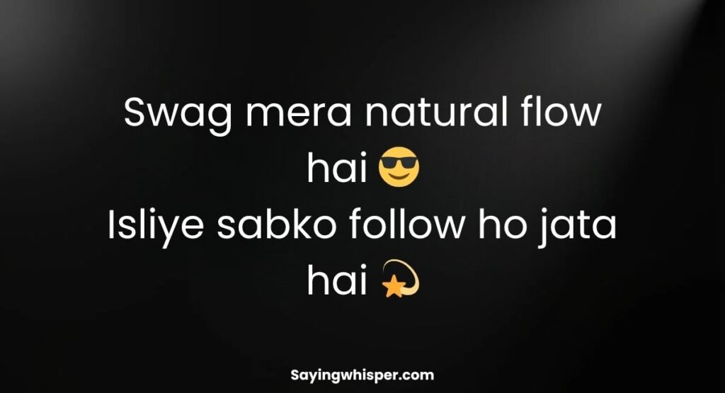 Swag Attitude Shayari in English