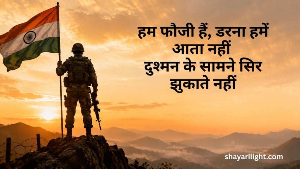 Army Shayari Status in Hindi