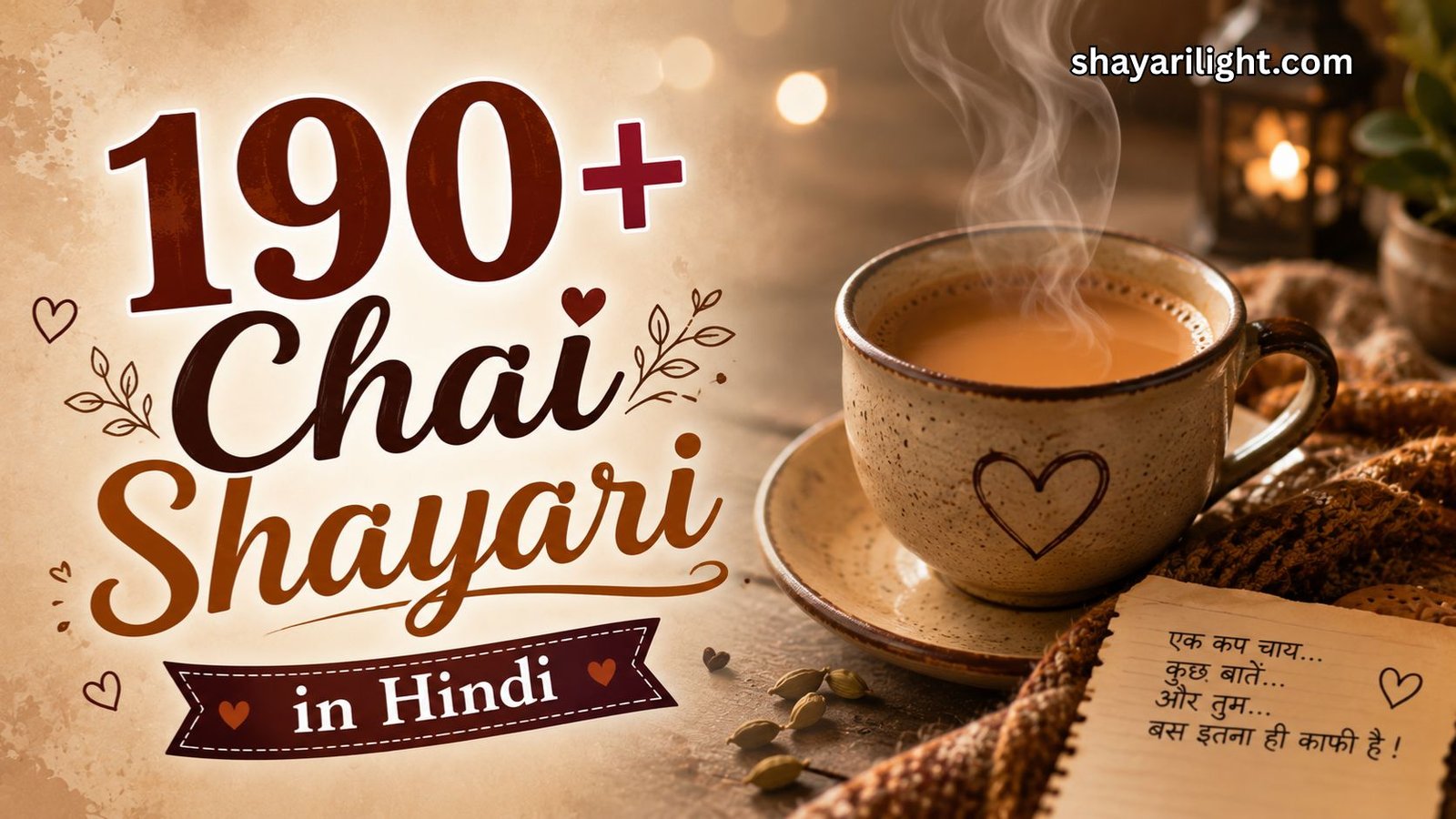 190+ Best Chai Shayari in Hindi ☕ | दिल छू लेने वाली शायरी
