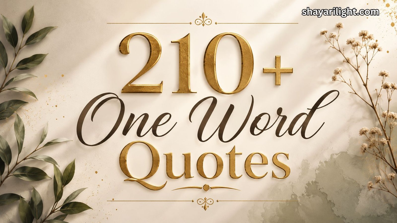 210+ Powerful One Word Quotes That Will Instantly Inspire You
