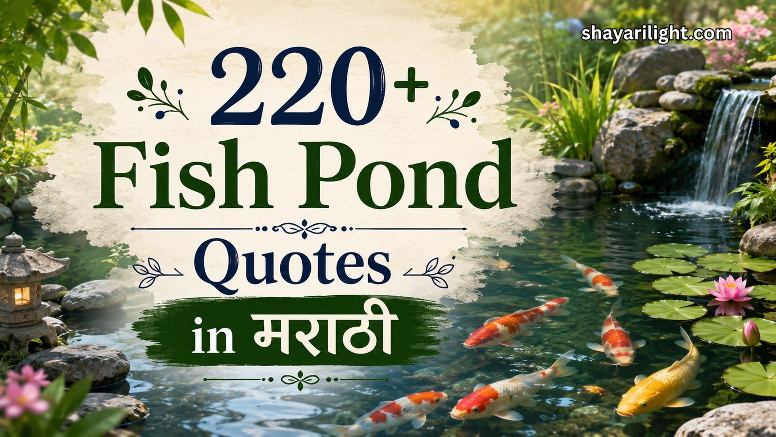 220+ Fish Pond Quotes in Marathi for School & College Events