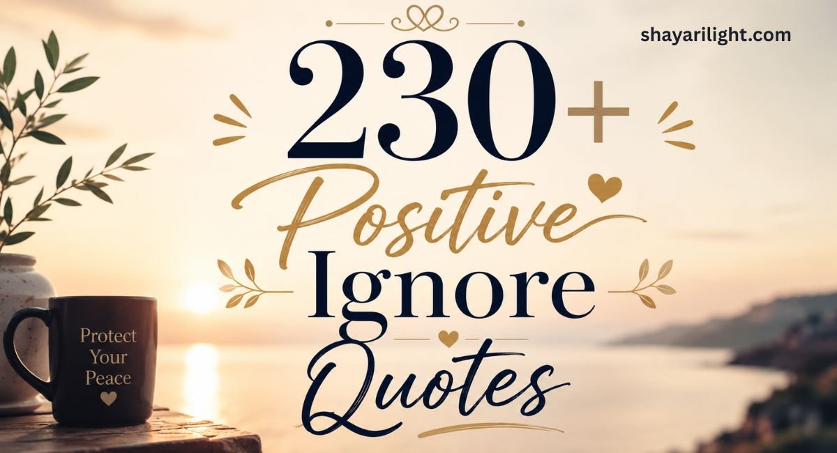 230+ Best Positive Ignore Quotes to Protect Your Peace 2026
