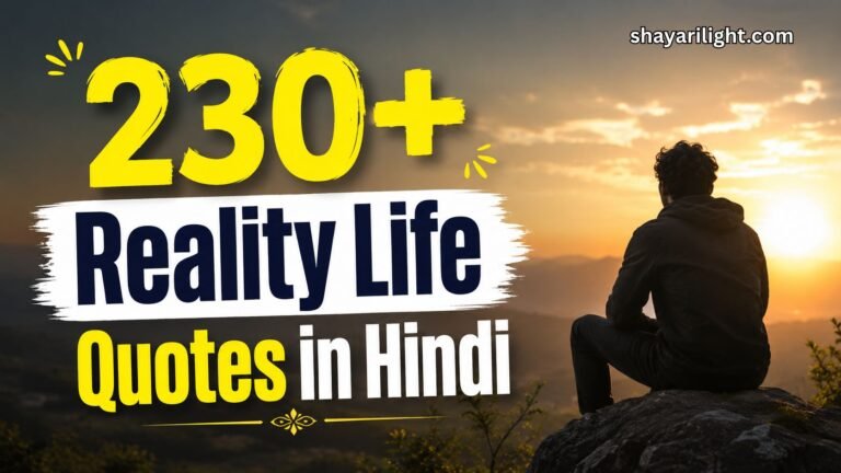 230+ Reality Life Quotes in Hindi: सत्य और प्रेरक उद्धरण