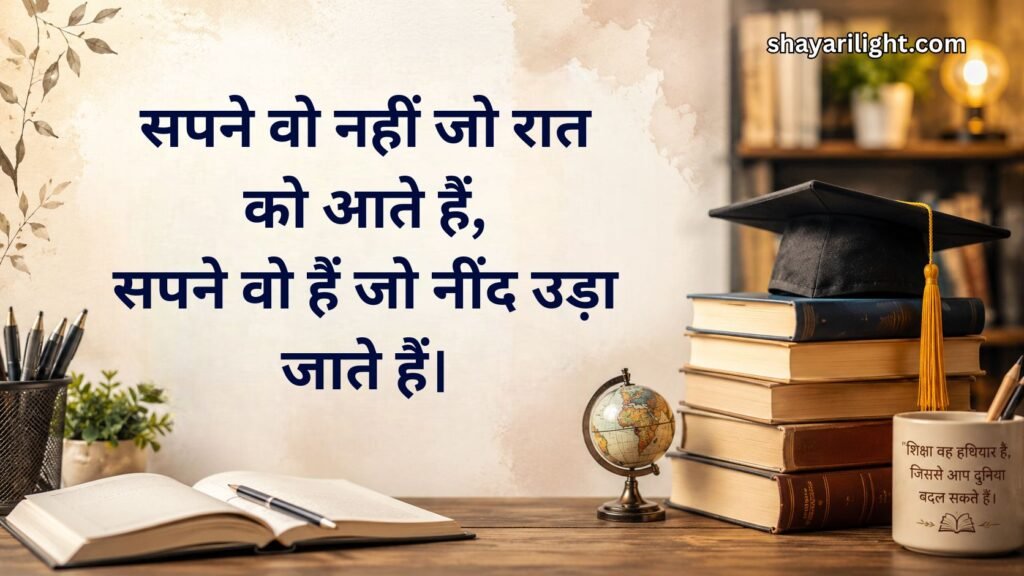 Dreams and Education Shayari