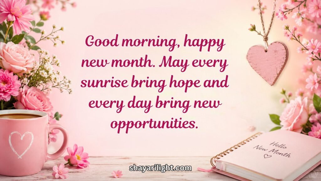 Good Morning and Happy New Month Messages