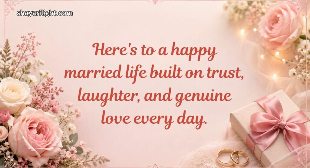 Happy Married Life Wishes for Sister
