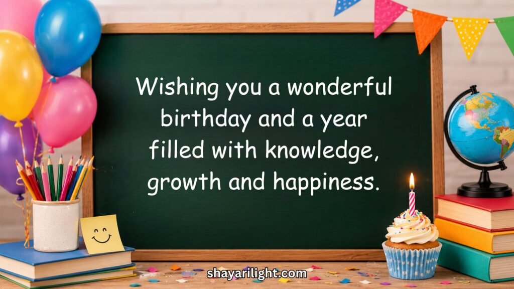 Simple Birthday Wishes for Students from Teacher