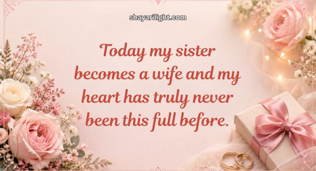 Touching One-Liners for Sister's Wedding