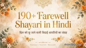 190+ Farewell Shayari in Hindi | विदाई पर बेहतरीन शायरी 