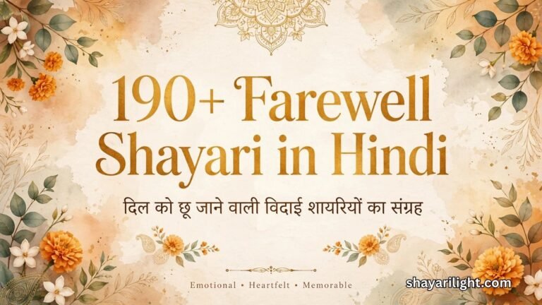 190+ Farewell Shayari in Hindi | विदाई पर बेहतरीन शायरी 