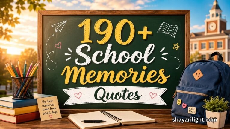 190+ School Memories Quotes: Beautiful Words for School Days