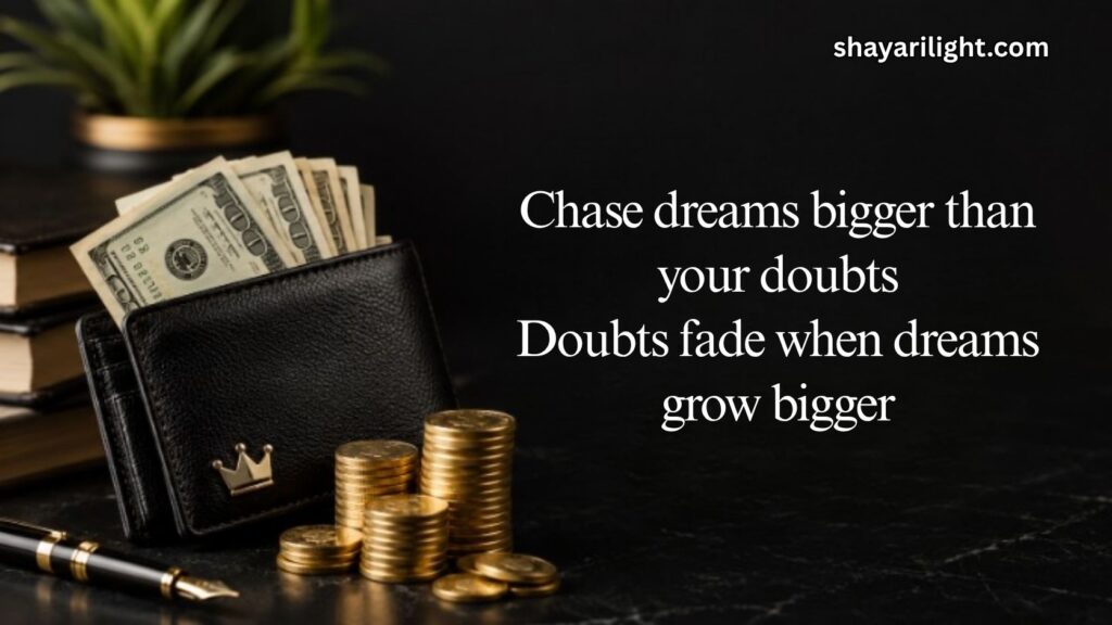Dream Big Money Shayari in English