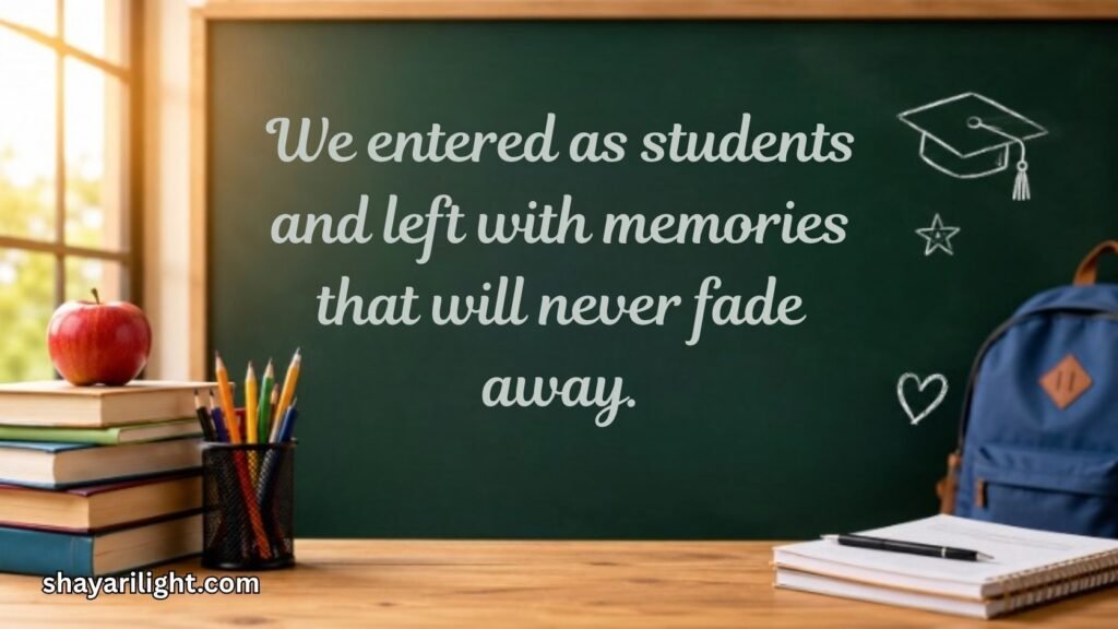 Last Year School Memories Quotes